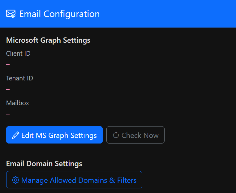 Microsoft 365 Graph email integration setup